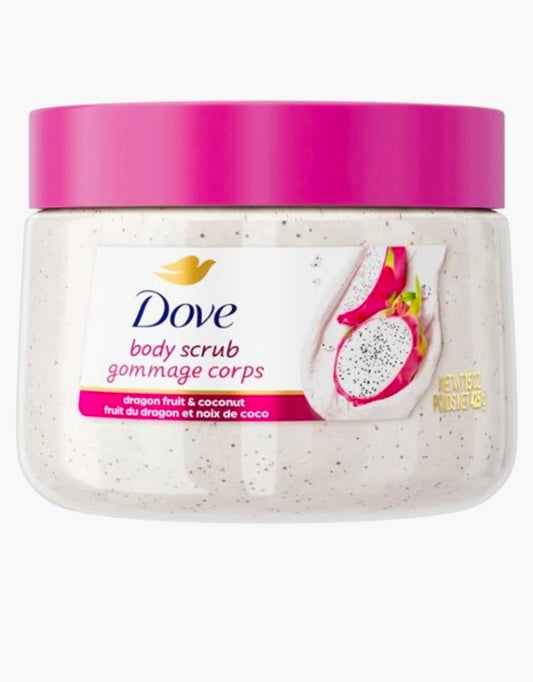 Dove Body Scrub - Dragon Fruit & Coconut Cream - Moisturize, Exfoliate & Deeply Nourishing 444ml